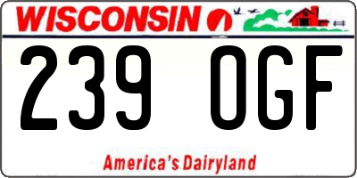 WI license plate 239OGF