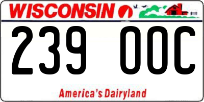 WI license plate 239OOC
