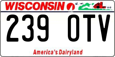WI license plate 239OTV