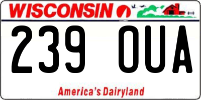 WI license plate 239OUA