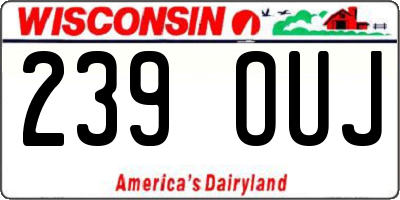 WI license plate 239OUJ