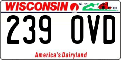 WI license plate 239OVD