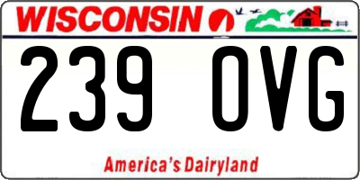 WI license plate 239OVG