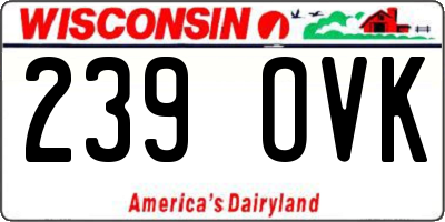 WI license plate 239OVK