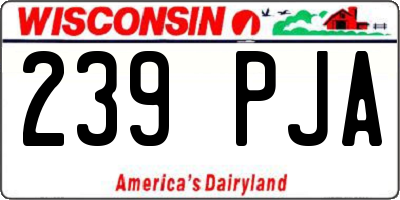 WI license plate 239PJA