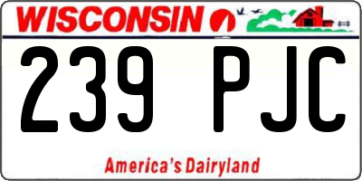 WI license plate 239PJC