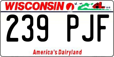 WI license plate 239PJF