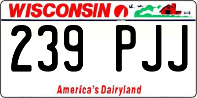 WI license plate 239PJJ