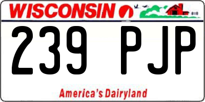 WI license plate 239PJP