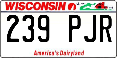 WI license plate 239PJR