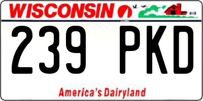 WI license plate 239PKD