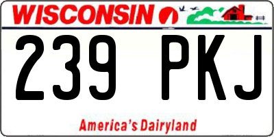 WI license plate 239PKJ
