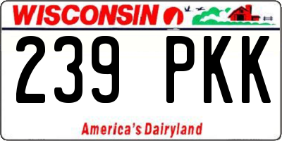 WI license plate 239PKK