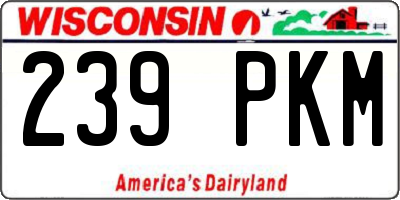 WI license plate 239PKM