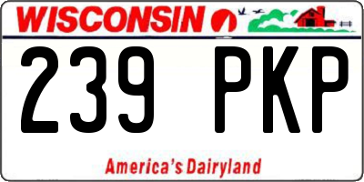 WI license plate 239PKP
