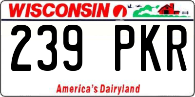 WI license plate 239PKR