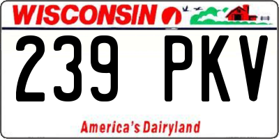 WI license plate 239PKV