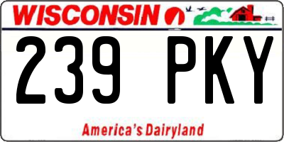 WI license plate 239PKY