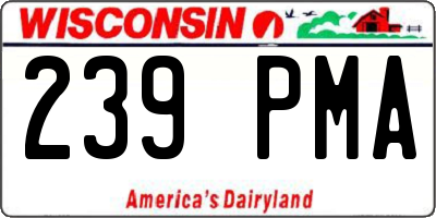 WI license plate 239PMA