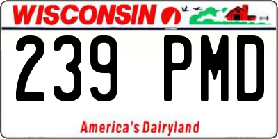 WI license plate 239PMD