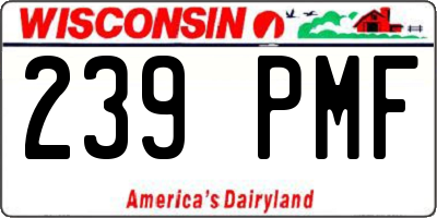 WI license plate 239PMF