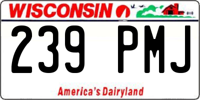WI license plate 239PMJ