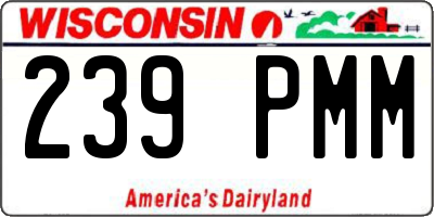 WI license plate 239PMM