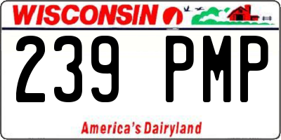 WI license plate 239PMP