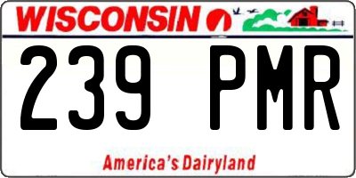 WI license plate 239PMR