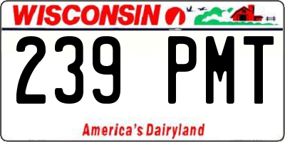 WI license plate 239PMT