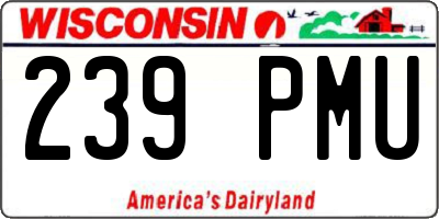WI license plate 239PMU