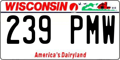 WI license plate 239PMW