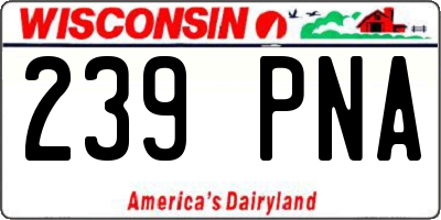 WI license plate 239PNA