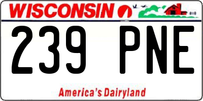 WI license plate 239PNE