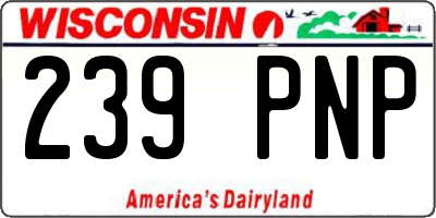 WI license plate 239PNP