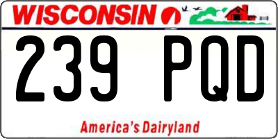 WI license plate 239PQD