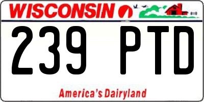 WI license plate 239PTD