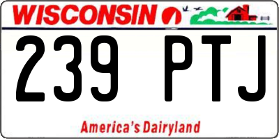 WI license plate 239PTJ