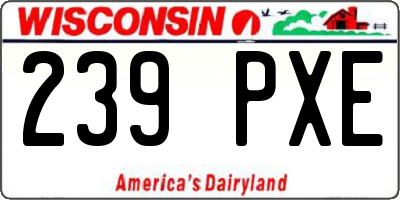 WI license plate 239PXE