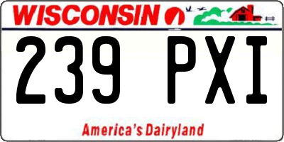 WI license plate 239PXI