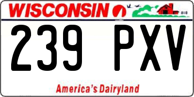 WI license plate 239PXV