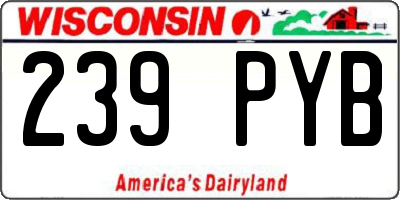 WI license plate 239PYB