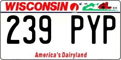 WI license plate 239PYP