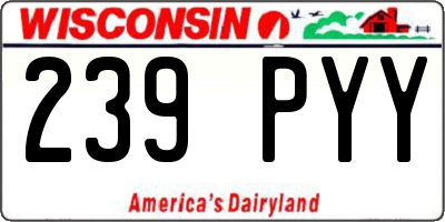 WI license plate 239PYY