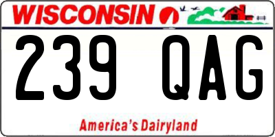 WI license plate 239QAG