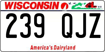 WI license plate 239QJZ