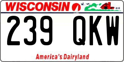 WI license plate 239QKW