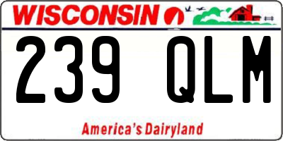 WI license plate 239QLM