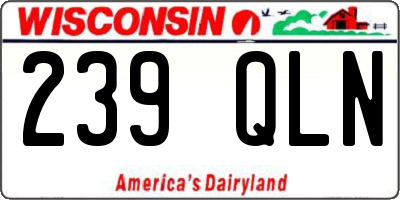 WI license plate 239QLN
