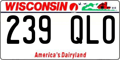 WI license plate 239QLO